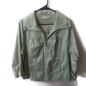 Studio Works Khaki Full Zip 3/4 Length Sleeves 1x